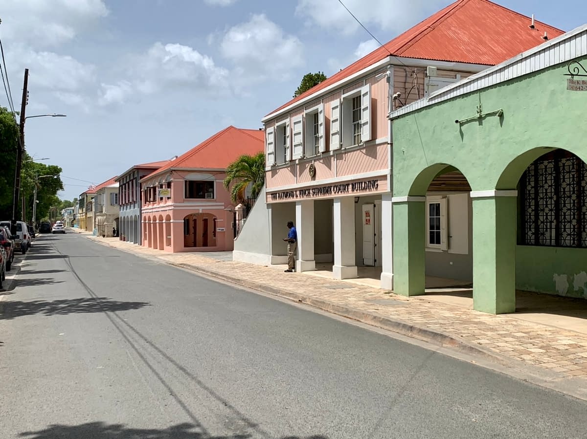 The oceanfront Strand Street in Frederiksted St Croix