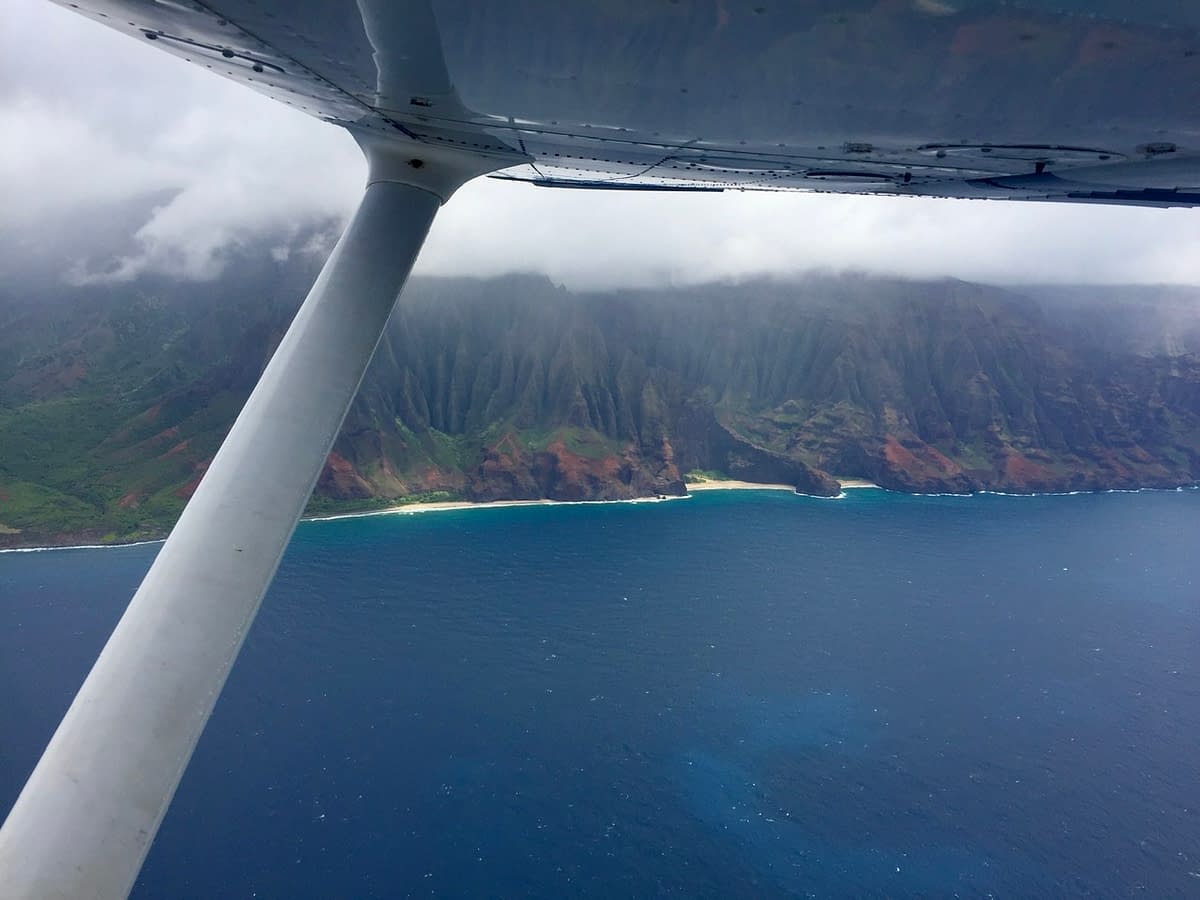 The Napali Coast from our air tour over Kauai