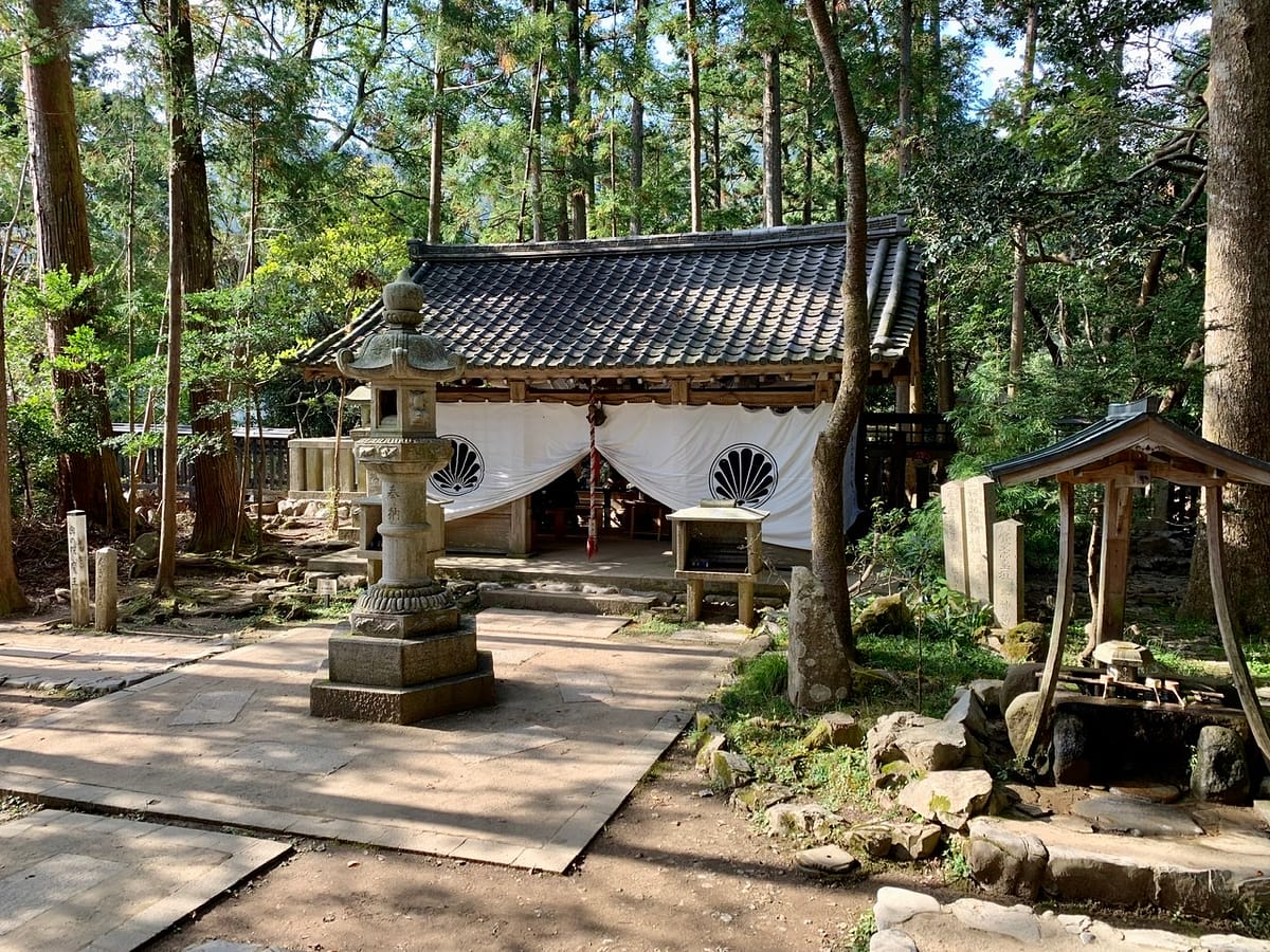 One of the mountain shrines on the hike from Kurama to Kibune