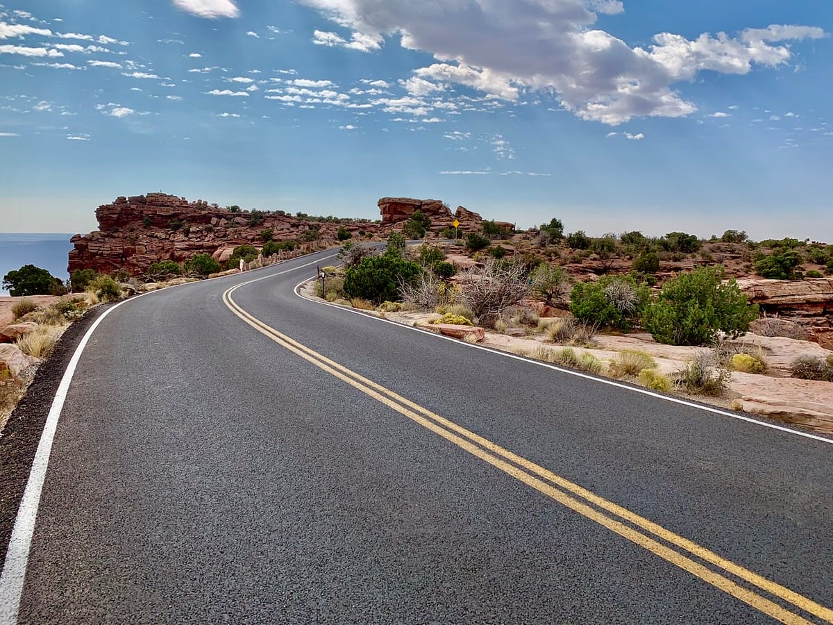 The road across the Neck at Dead Horse Point State Park