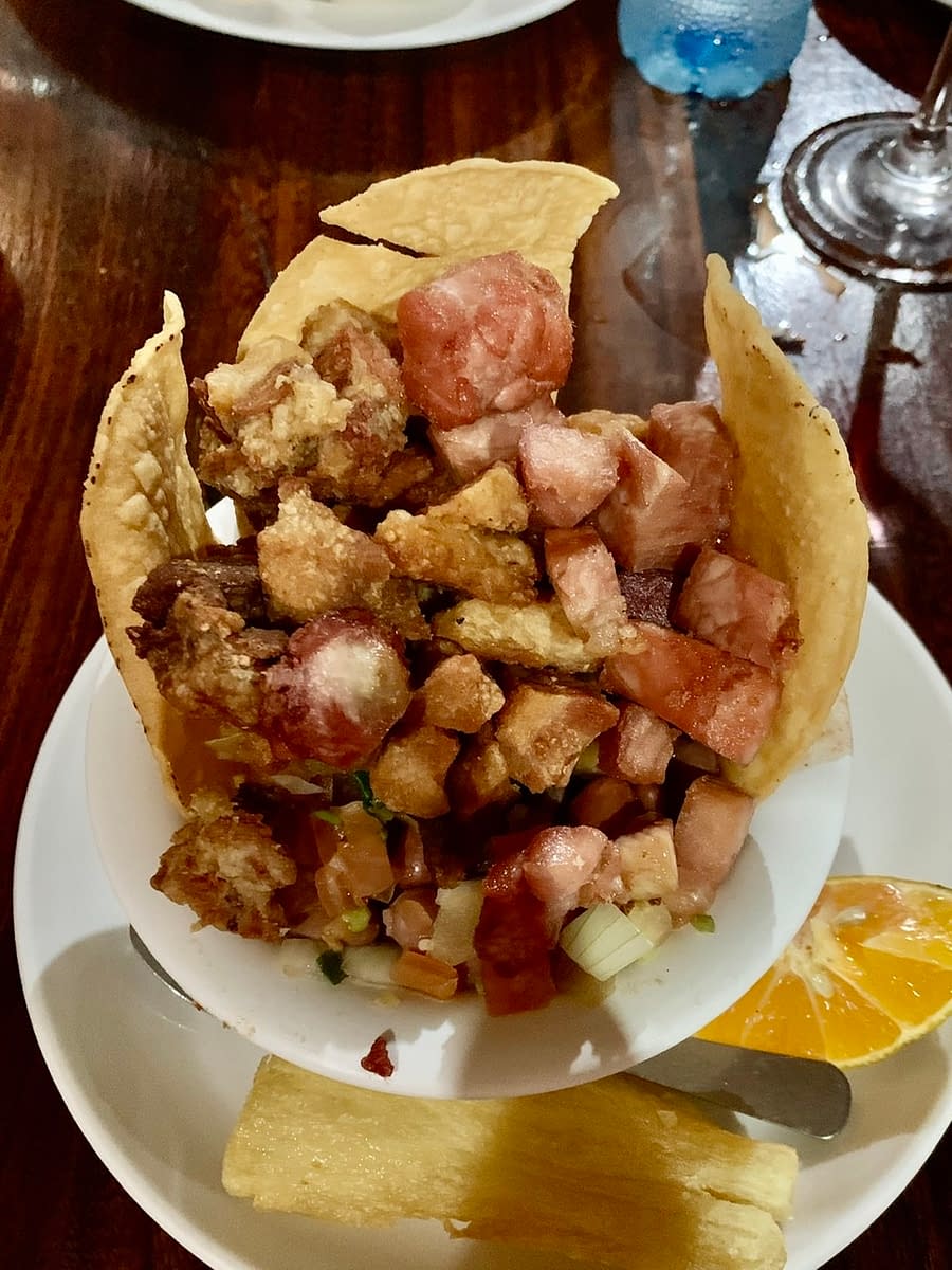 Chifrijos - a type of Costa Rican food featuring Chicharrones