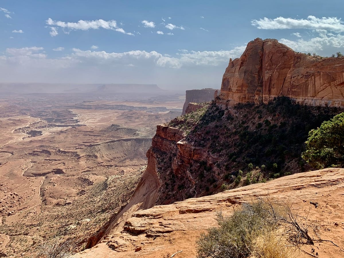 A view from atop the Island of the Sky in Canyonlands National Park near Moab Utah