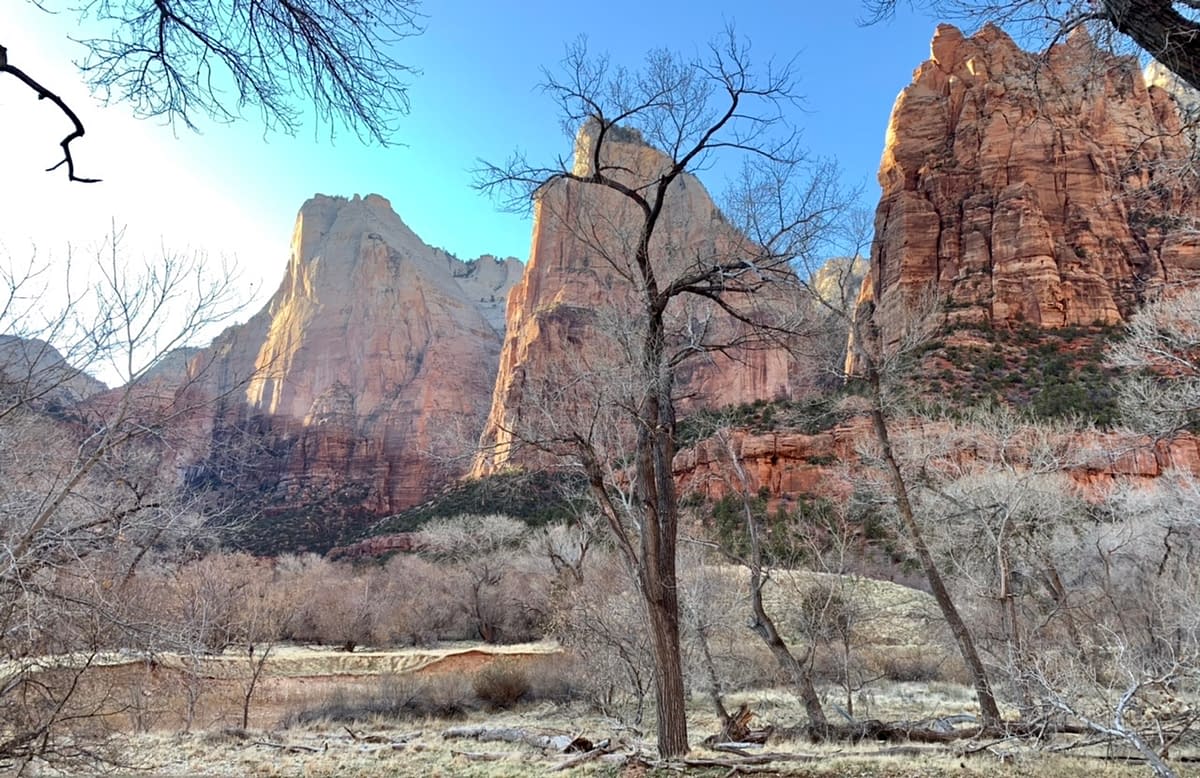 The Three Patriarchs in Zion National Park