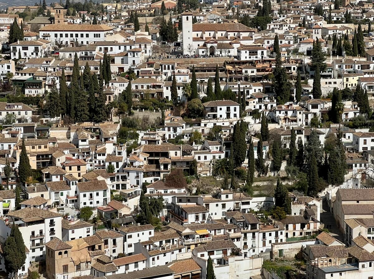 Granada's Albaicin district as seen from the Alahambra