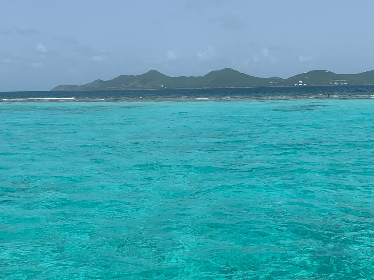 The Buck Island Reef with St Croix in the background