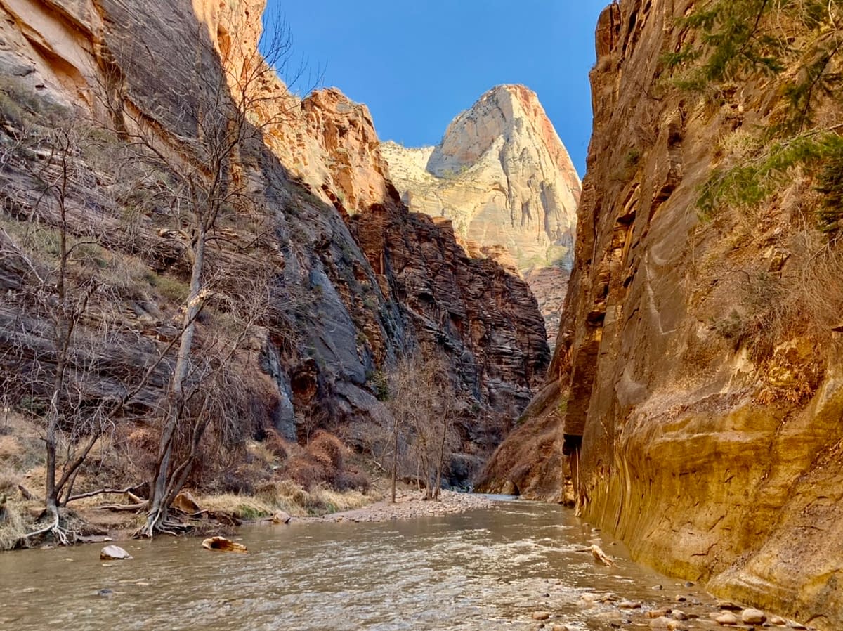 The entrance to The Narrows in Zion National Park