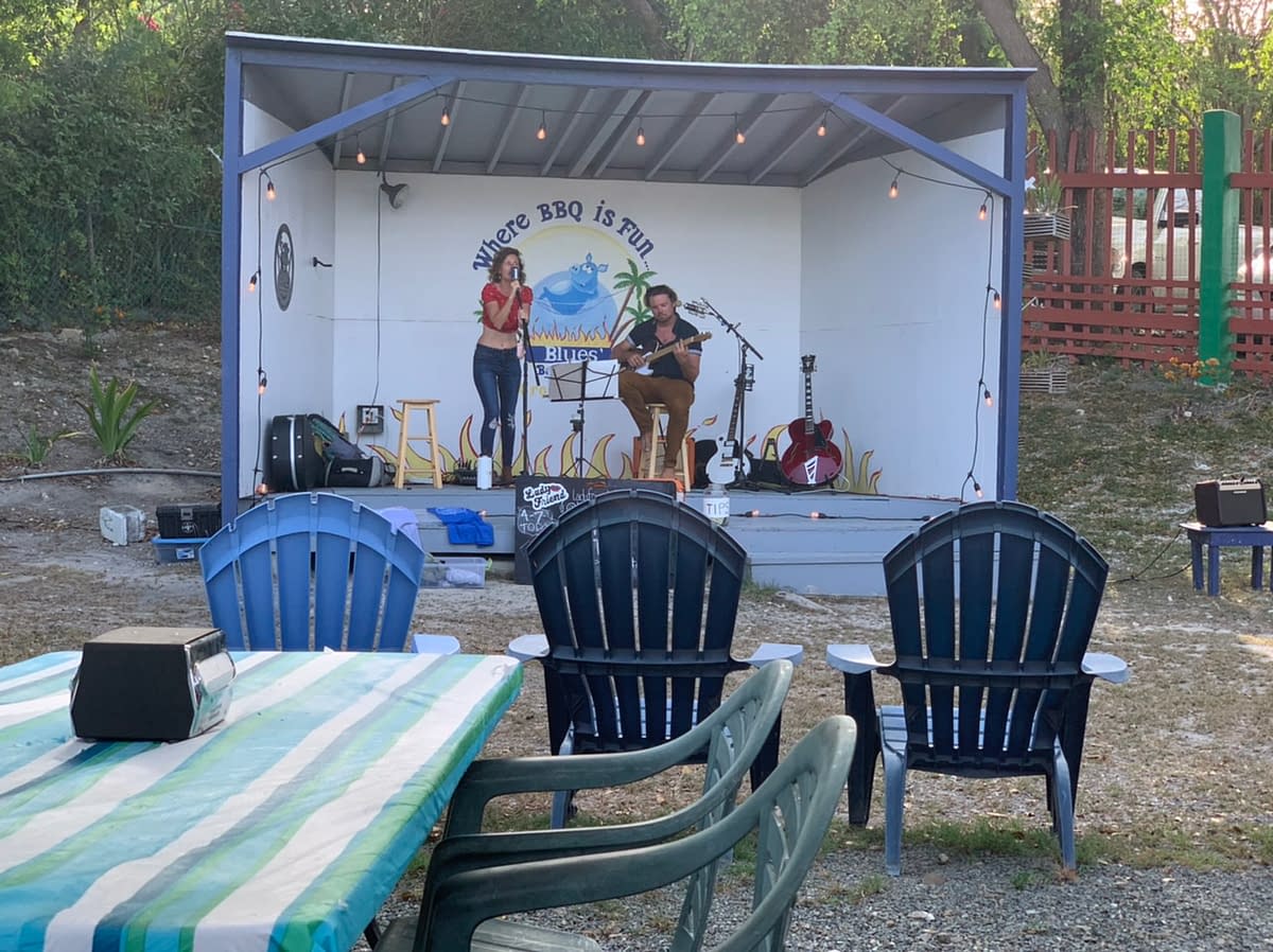 Lady Friend performs at Blues' Backyard BBQ & Grill in St Croix USVI