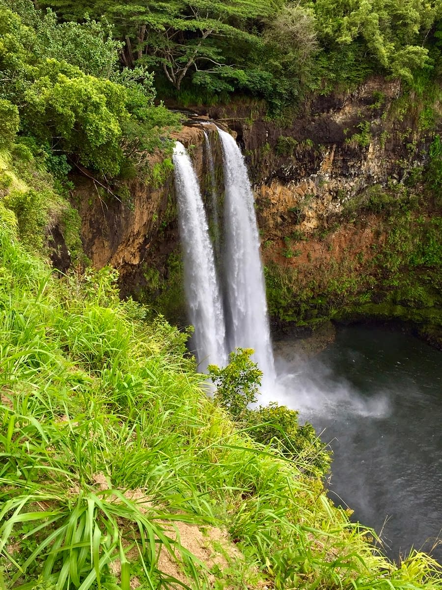 The Fantasy Island Waterfall on Kauai Island