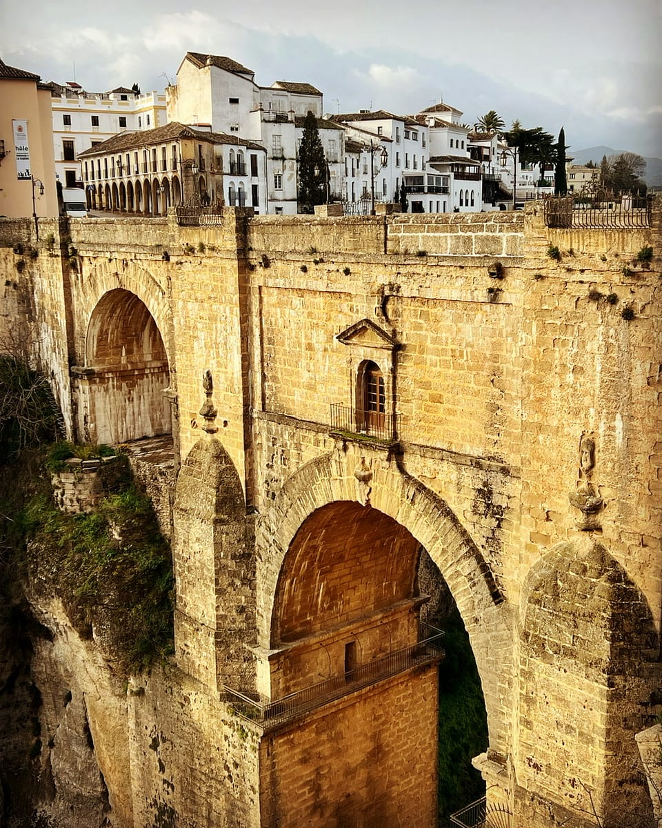A view from an AirBnb rental of Ronda Spain and it's famous Bridge. 