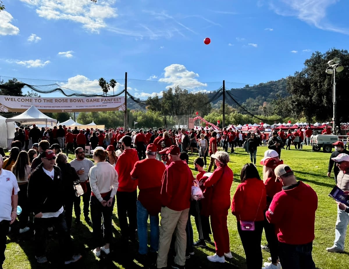 Fan Fest is one of the pregame activities for fans who are attending the Rose Bowl Game