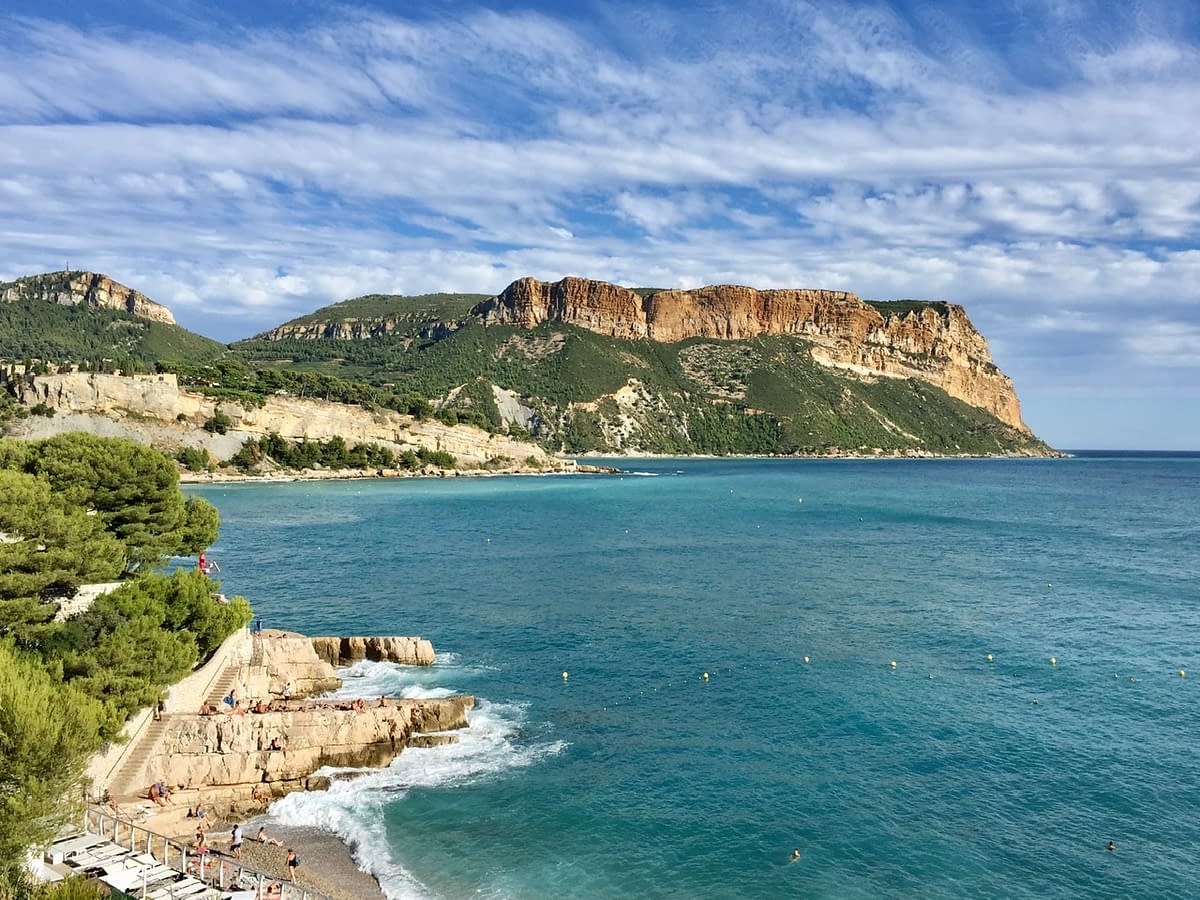 Cap Canaille near Cassis France.  It's the highest sea cliff in France