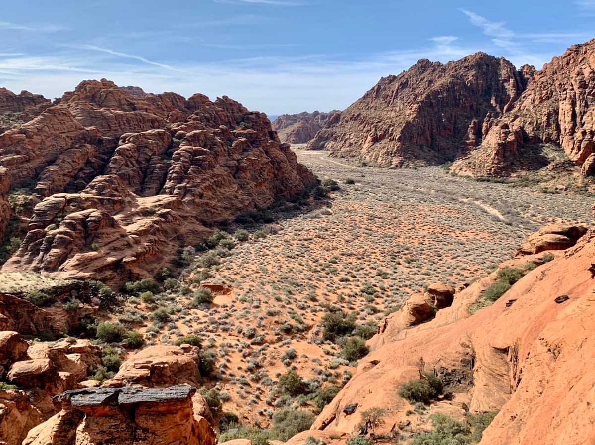 Looking South from the Hidden Pinyon Overlook in Snow Canyon State Park