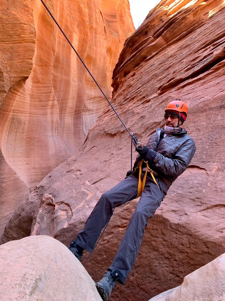 Rappelling with East Canyon Experiences through Ladder Slot Canyon