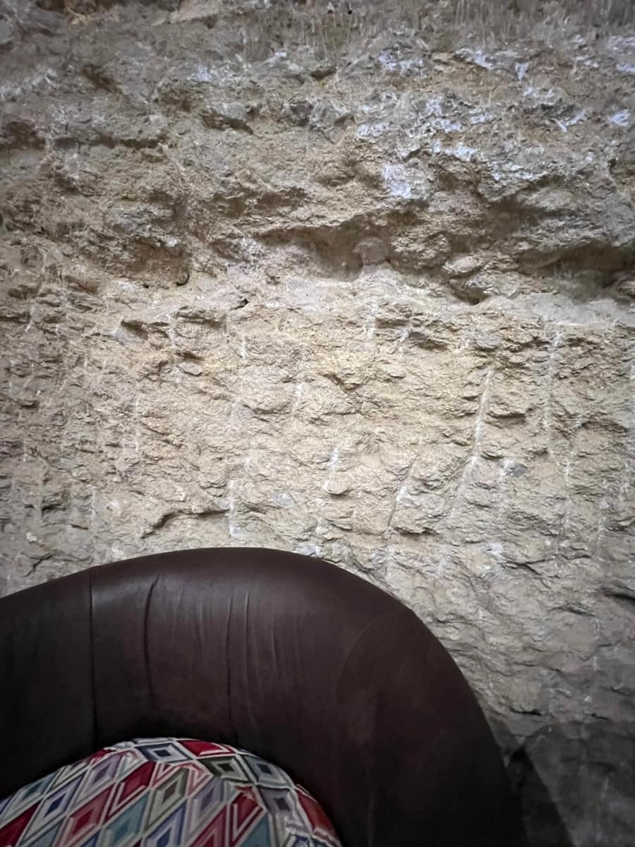 Chiseled walls of a cave house in Setenil de las Bodegas Spain
