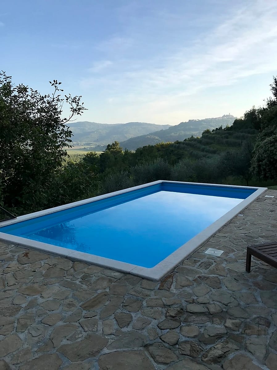 Pool at VRBO vacation rental near Motovun Croatia
