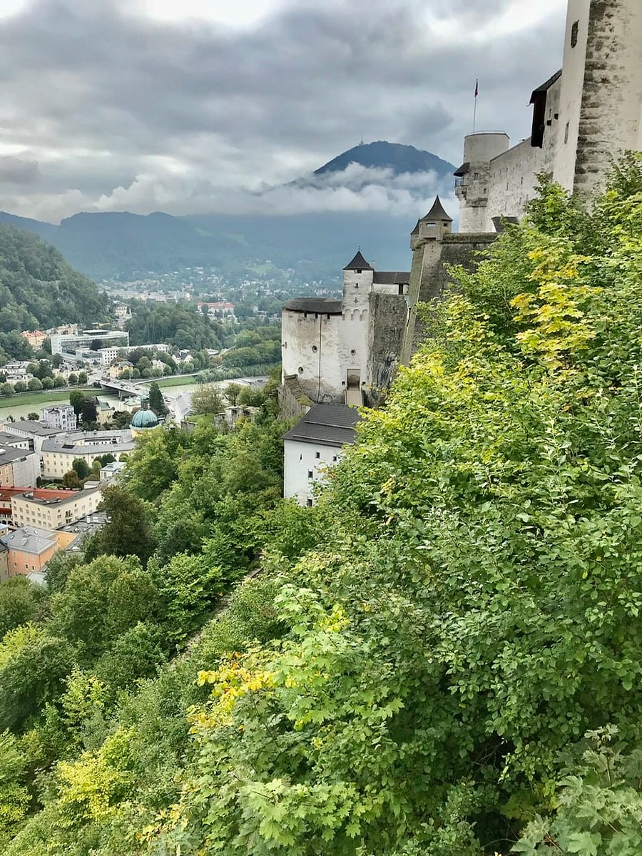 View from the Hohensalzburg Fortress in Salzburg Austria