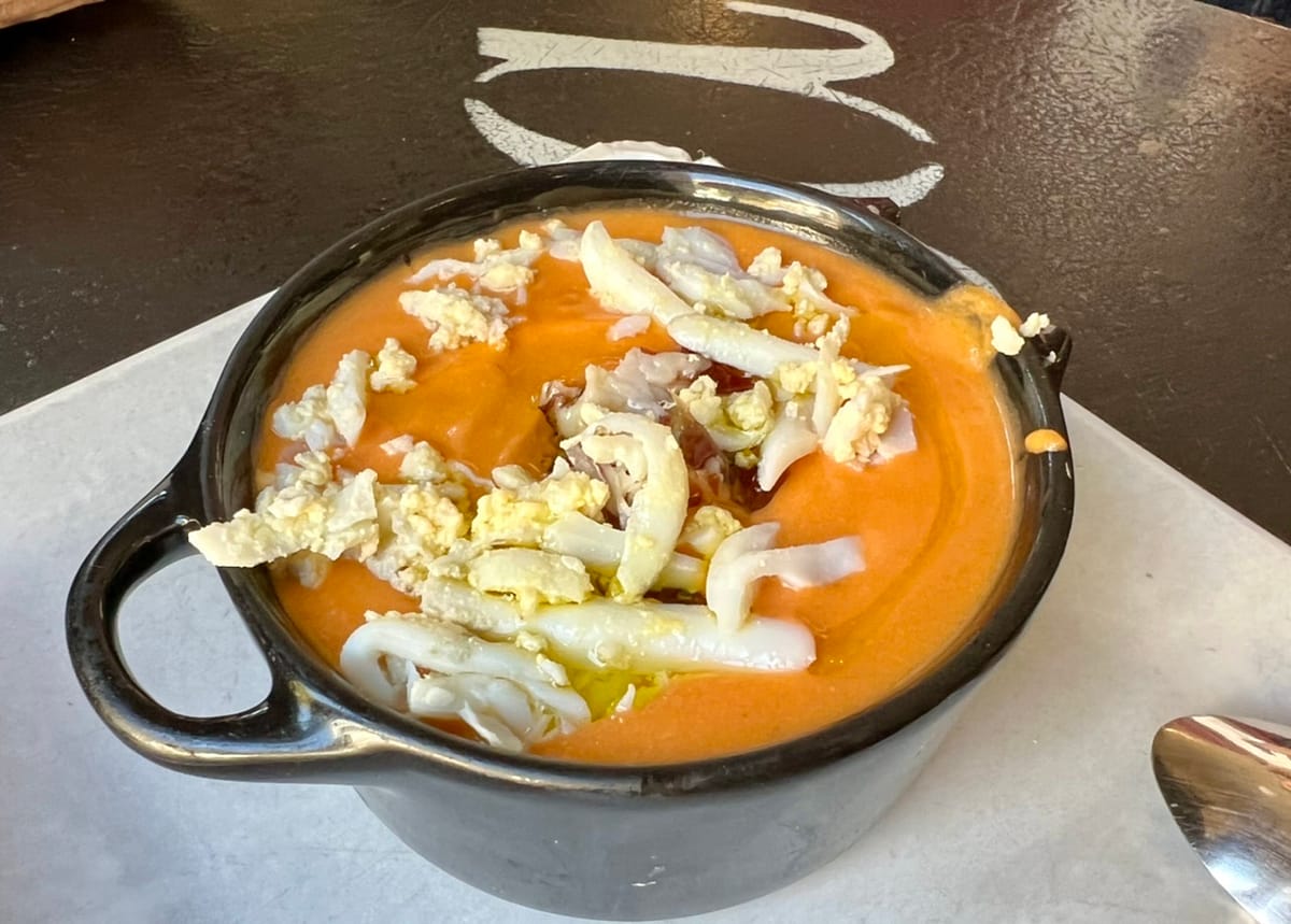 Salmorejo - one the most common and delicious tapas in Spain