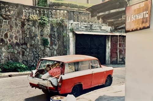 Travel Photo of an old car on the streets of San Jose Costa Rica