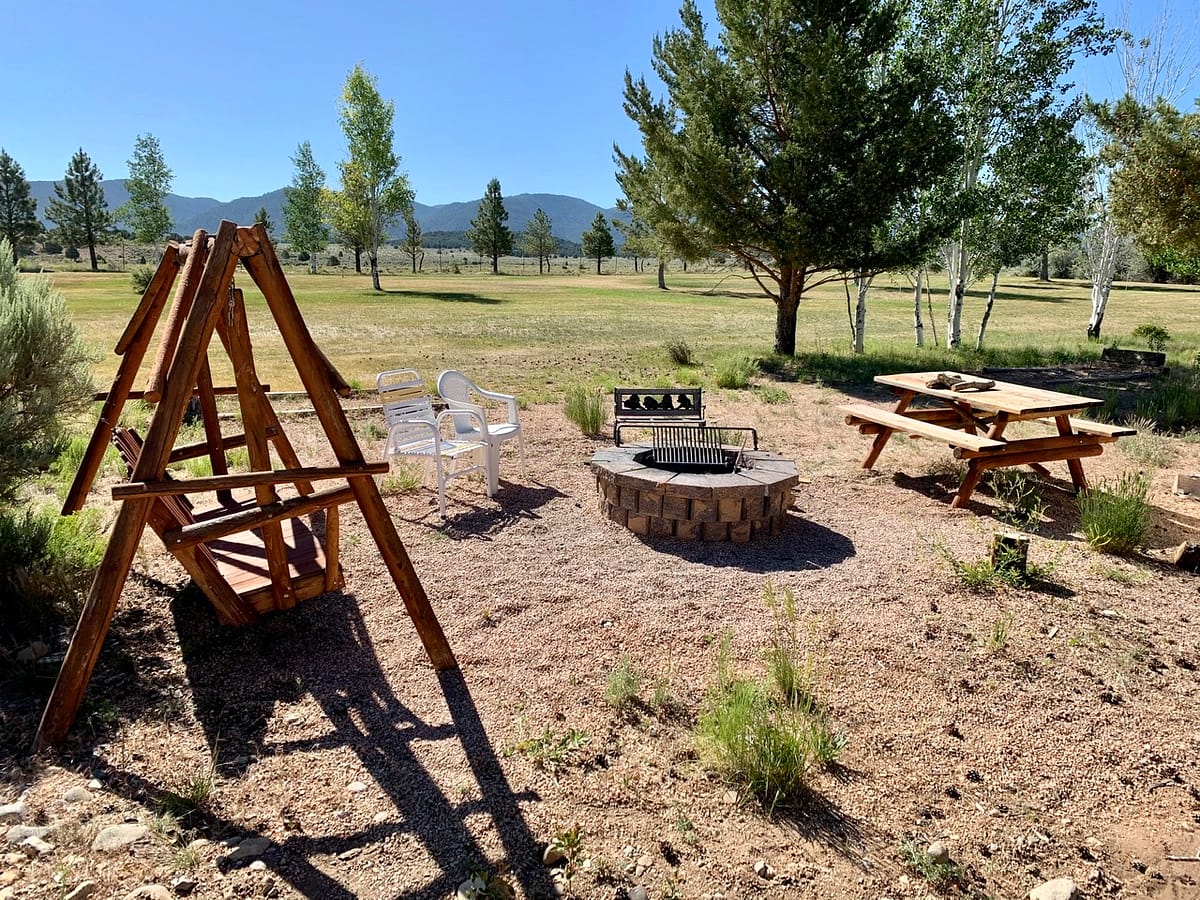 Fire pit at Sevier River Ranch in Hatch Uta