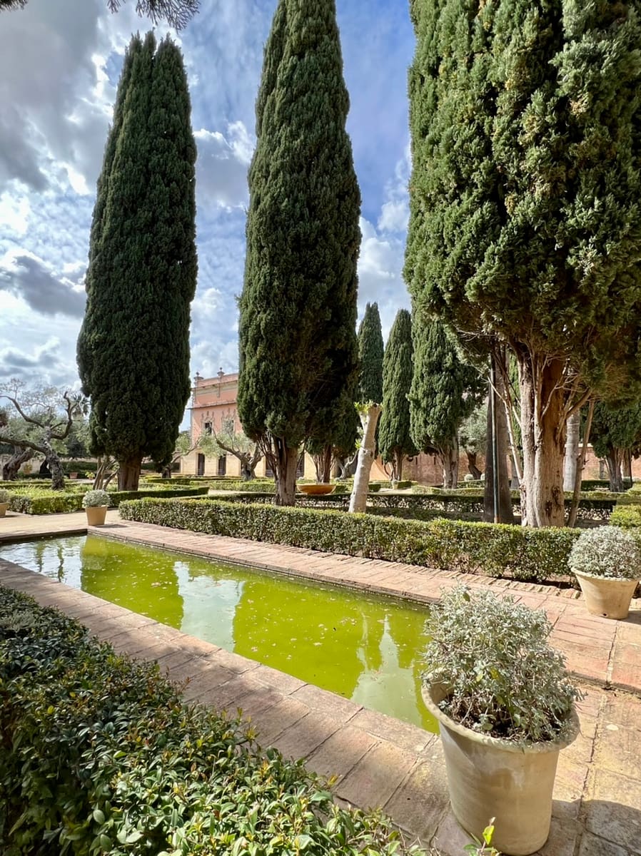 The Courtyard at the Jerez Alcazar - a good place to stop while on a day trip from Seville
