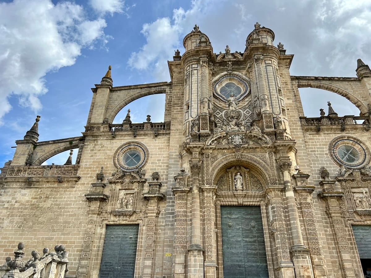 The front of the Jerez Cathedral