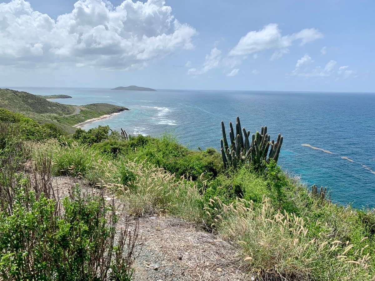 The northward view from Point Udall on  St Croix USVI.  This is the easternmost point in the United States