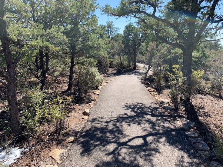 The path at Cape Royal at the end of the North Rim Grand Canyon Scenic Drive