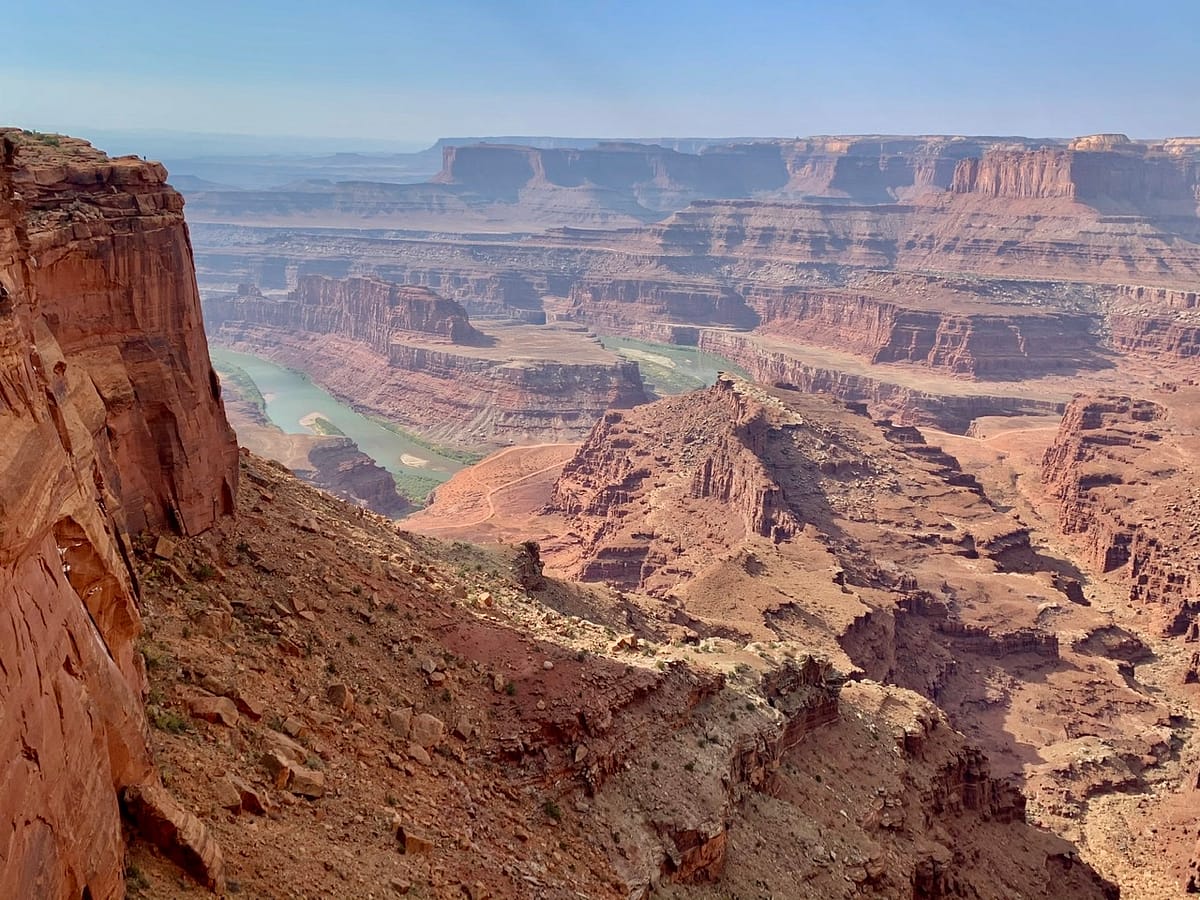 The Colorado River gooseneck from the West Rim Trail in Dead Horse Point State Park