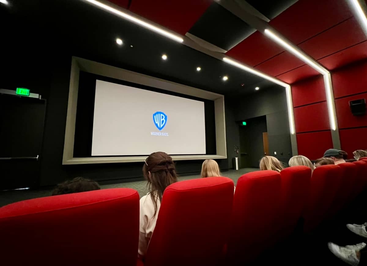 The screening room at the start of the Warner Bros Studio Tour