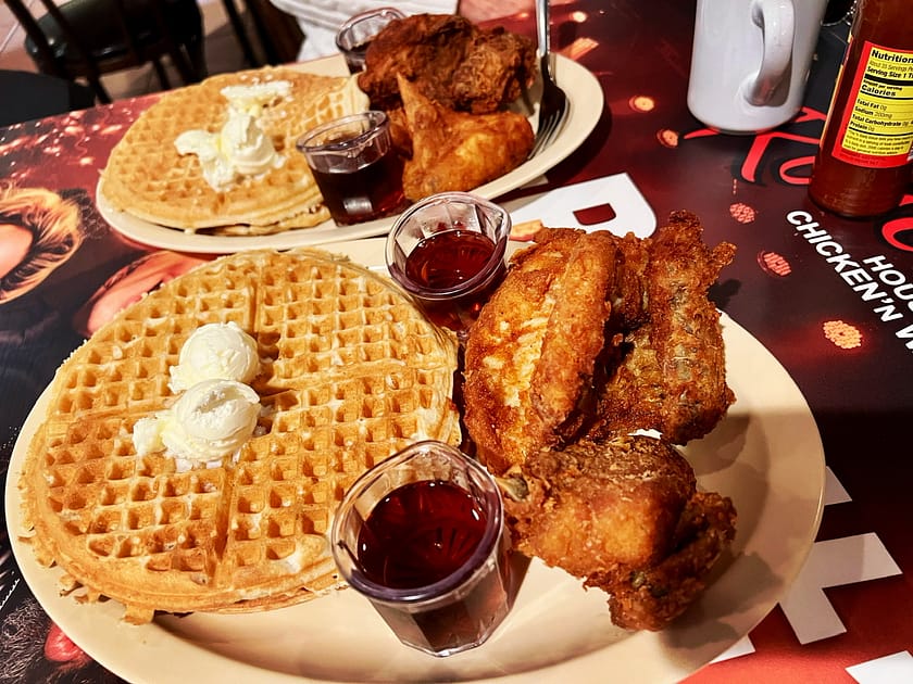 Chicken and Waffles at Roscoe's in Hollywood