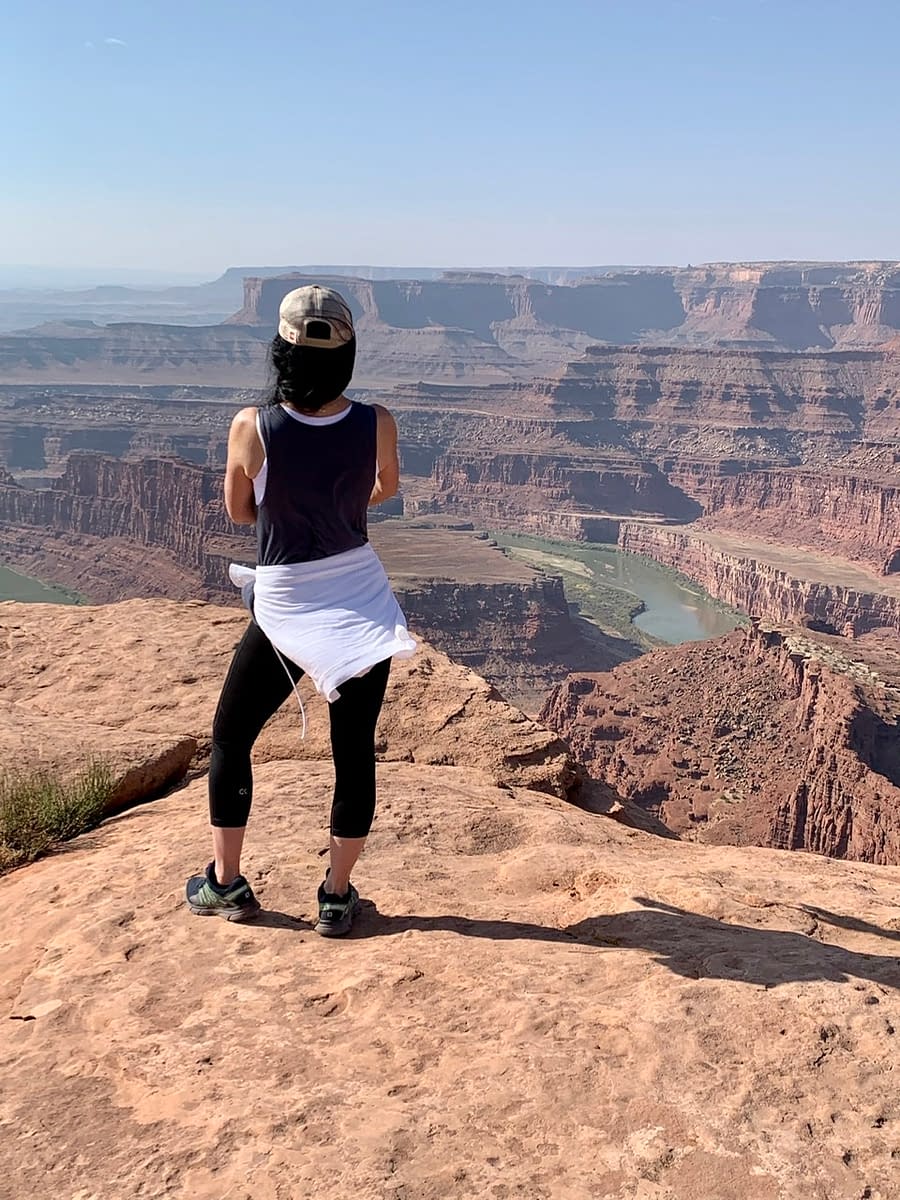 Looking out across Dead Horse Point.  Visiting this Utah State Park is one of my favorite travel experiences of 2020