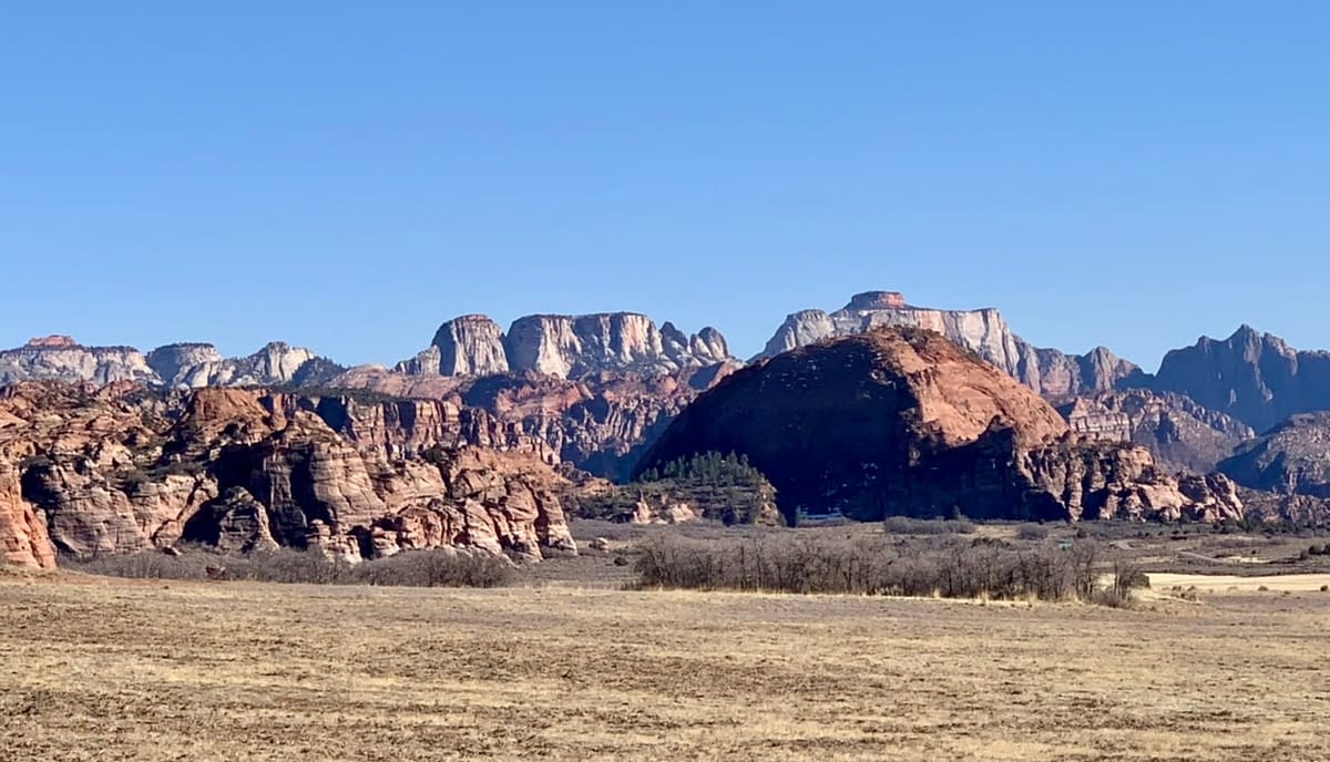 One of the spectacular eastward views while driving the Kolob Terrace in Zion National Park