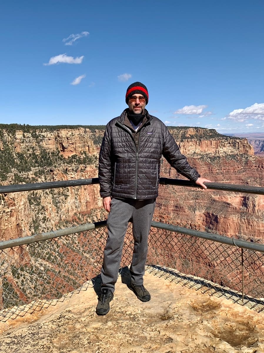 Standing on top of Angel’s Window at Cape Royal, one of the lookouts at the Grand Canyon