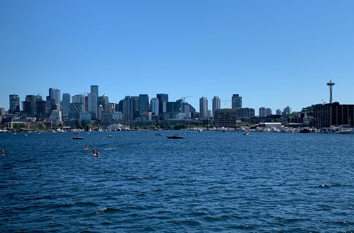 Downtown Seattle skyline from Lake Union