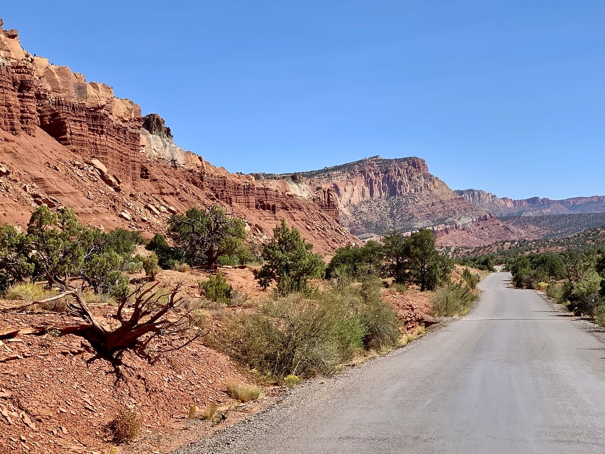 Driving the Scenic Drive in Capitol Reef National Park