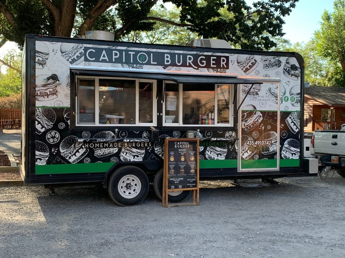 The Capitol Burger food truck in Torrey Utah