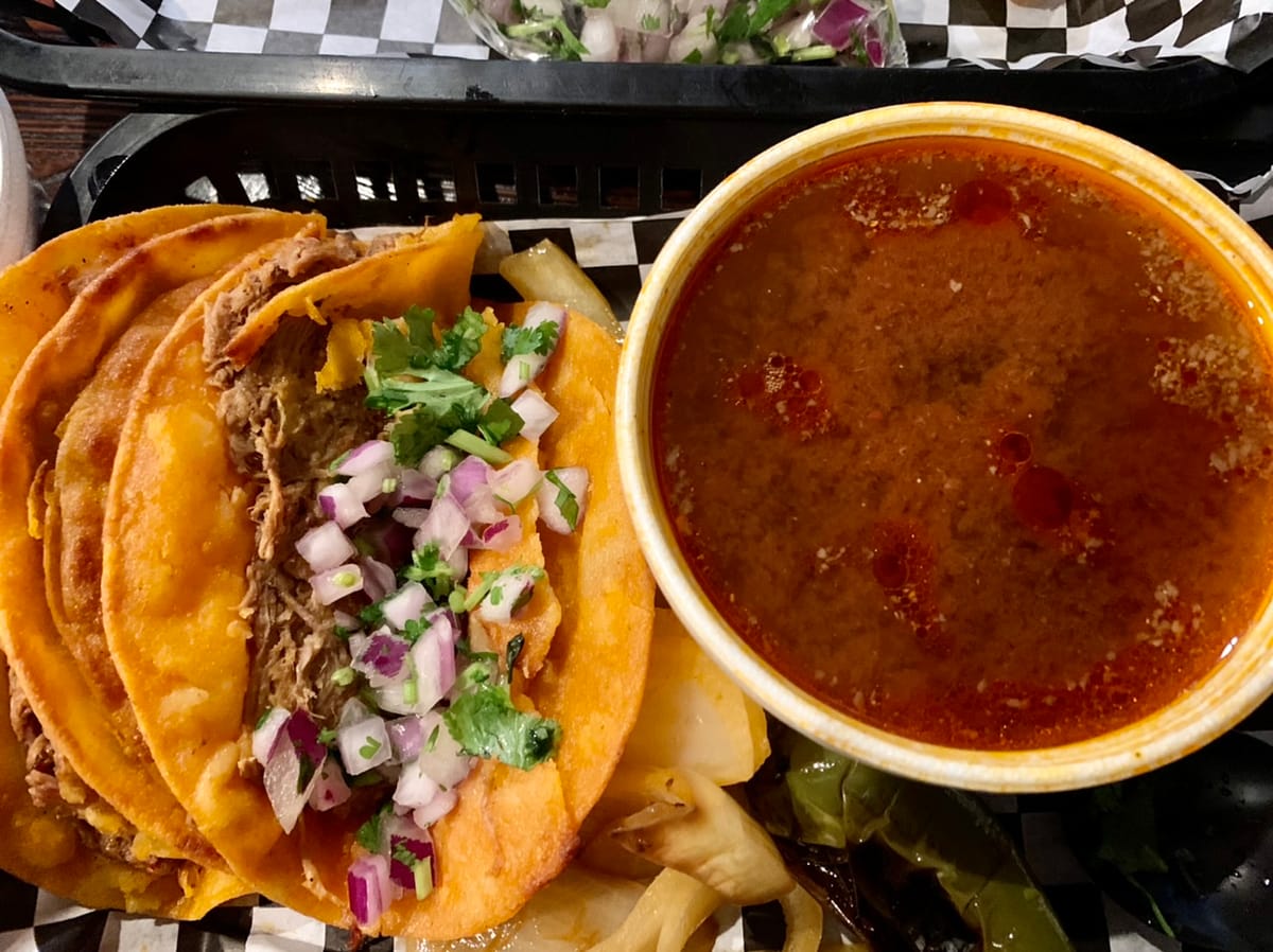 Birria Tacos at Los Tapatios in Salt Lake City - eating here was one of my favorite food and travel experiences in 2021
