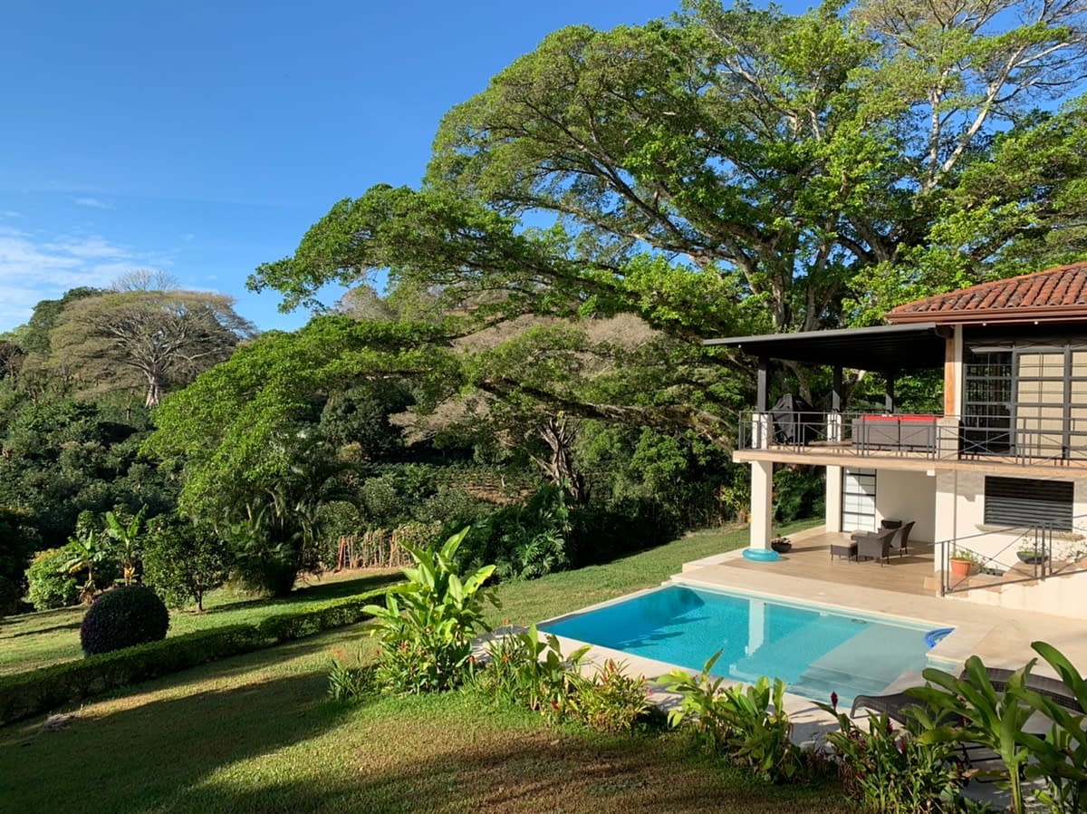 The pool and patio at our Costa Rica vacation rental