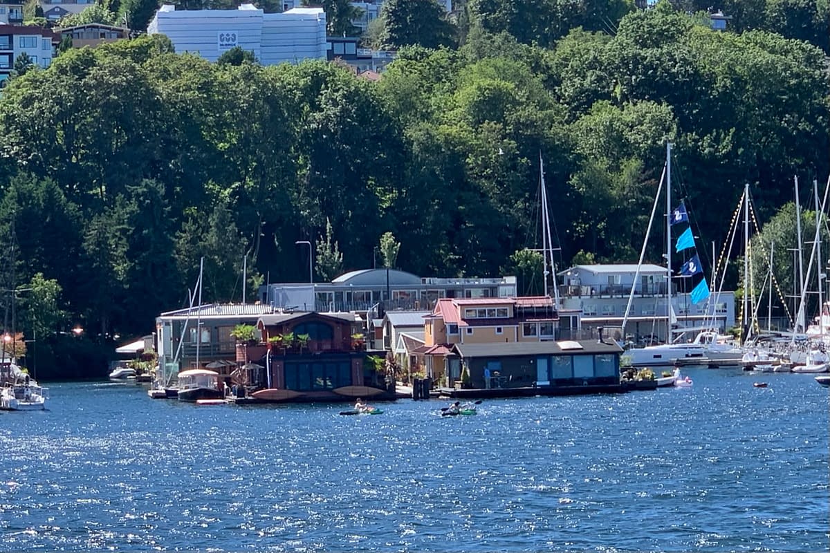 Floating Homes on Lake Union in Seattle
