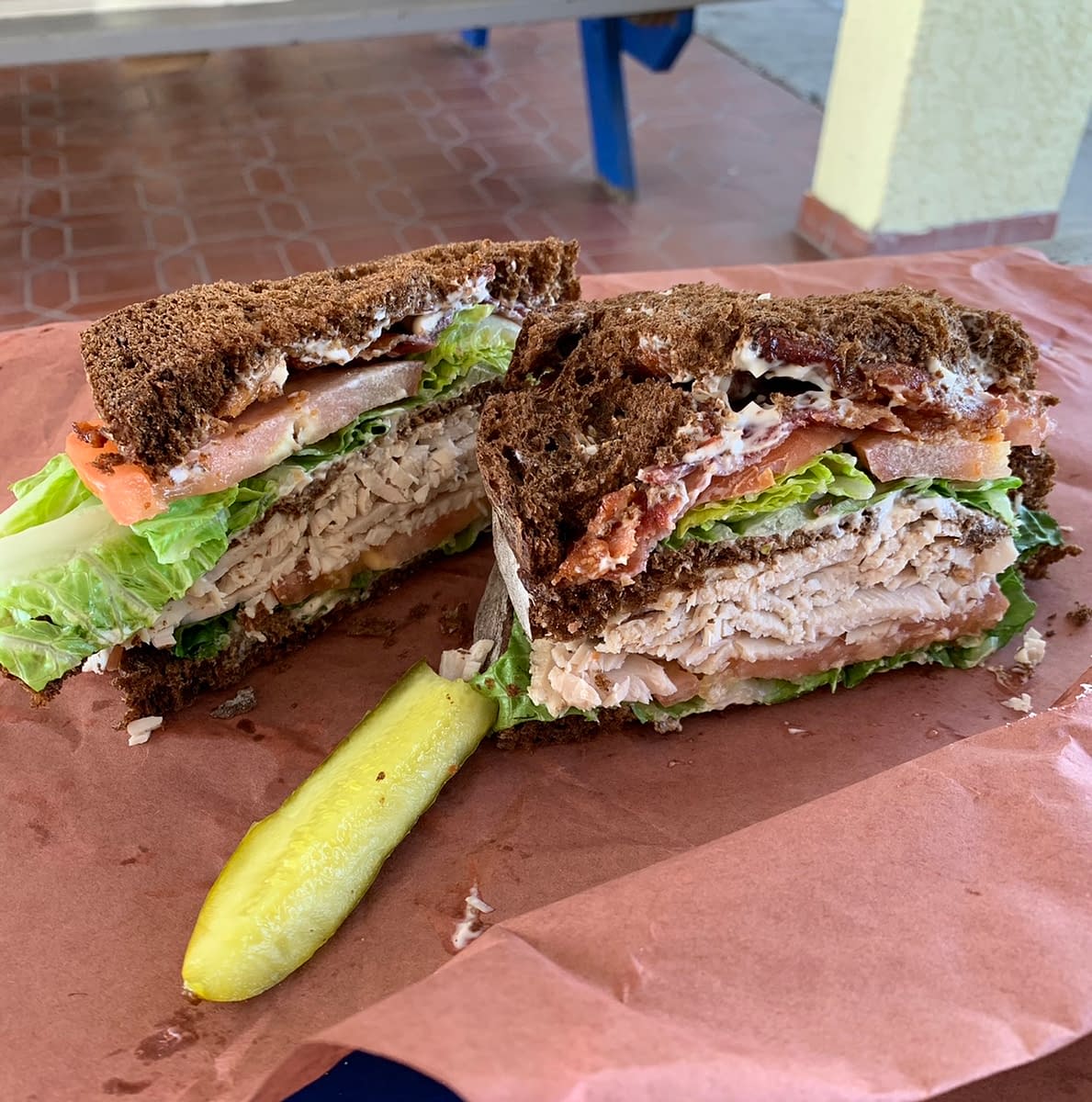 A turkey sandwich from Turtle's Deli in Frederiksted St Croix