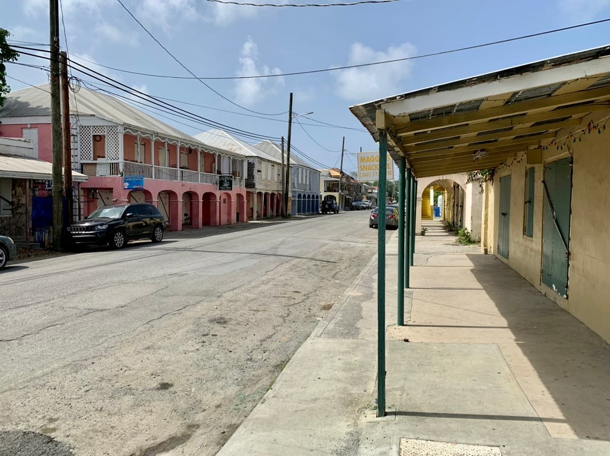 One of Frederiksted's back streets